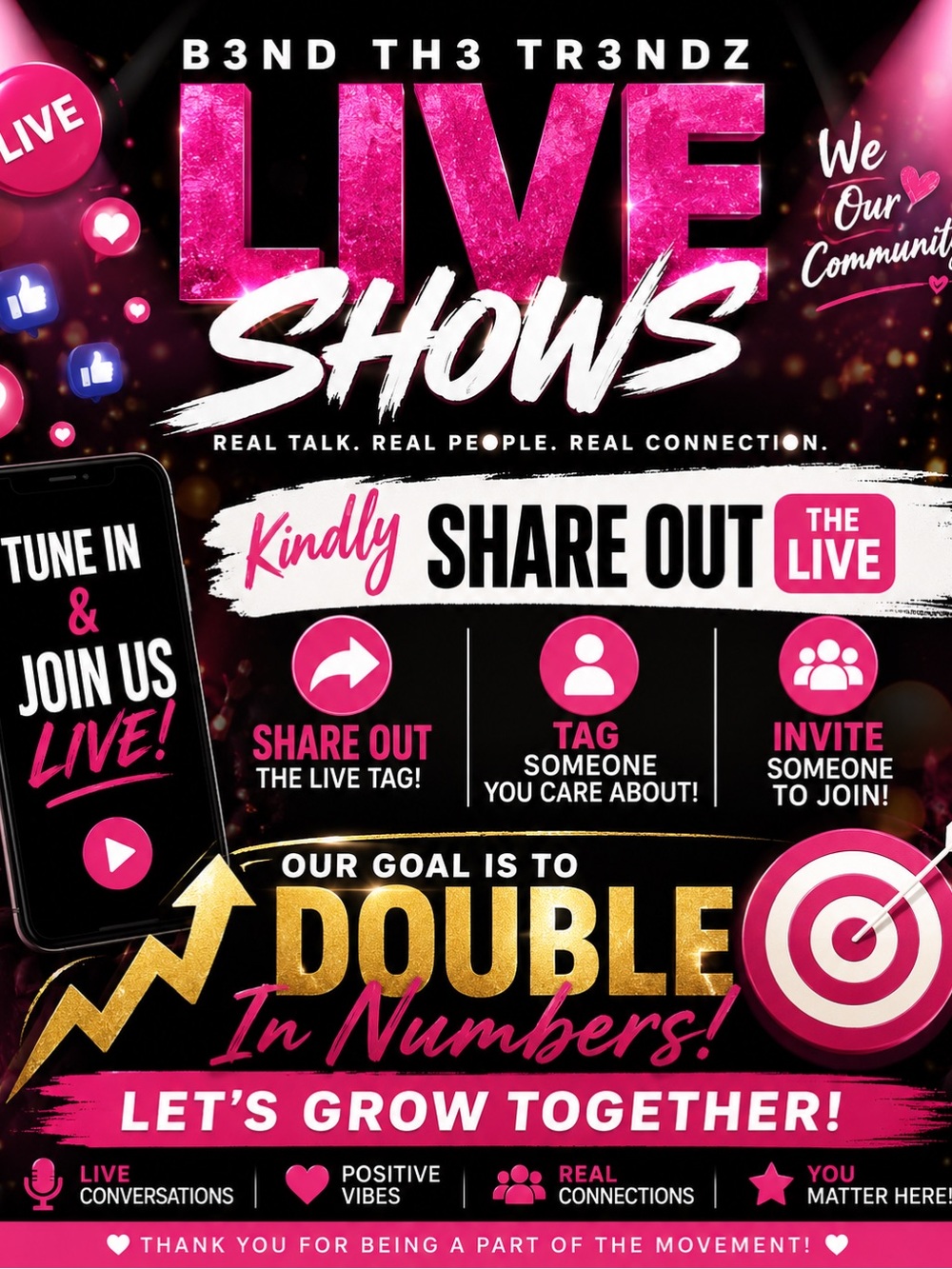 Pink Live Shows Promotional Poster - Party Supplies